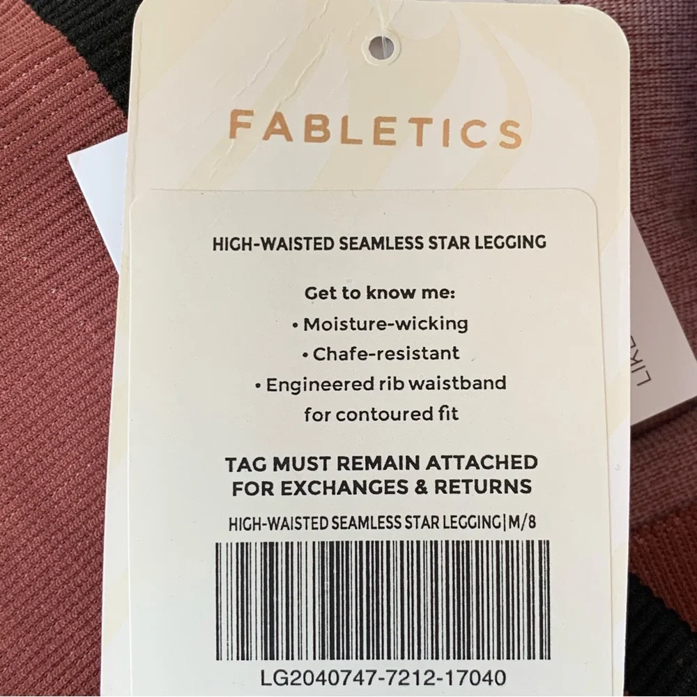 *NWT* Fabletics High-Waisted Seamless Star Leggings - Picture 9 of 10